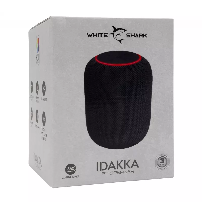 Tragbarer Lautsprecher White Shark GBT-619 Idakka Schwarz