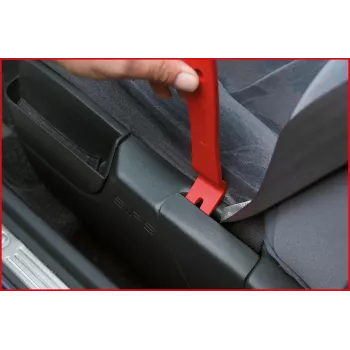 Innenraum-Verkleidungs-Entfernungswerkzeug-Set ks tools 911.8105 — 6-teiliges Set aus Kunststoff- und Metallhebelwerkzeugen für Fahrzeugverkleidungen