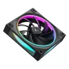 120-mm-PC-Lüfter DeepCool FL12 3-in-1 Schwarz, 120×25 mm, 2150 U/min, Fluid Dynamic Bearing, PWM, 55 CFM, 32 dB, 3er-Pack