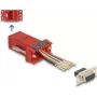 DeLOCK D-Sub 9-polig Buchse auf RJ45 Buchse Montagesatz rot VGA RJ-45