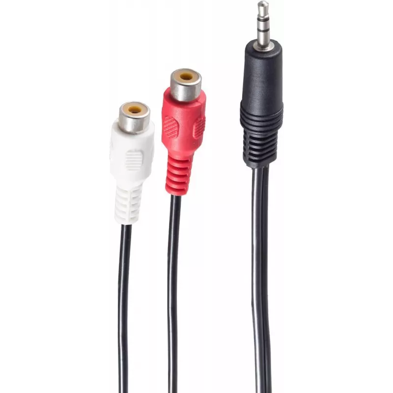 Audiokabel ShiverPeaks BS30771-1.5 1.5m 3.5mm auf 2 x RCA Schwarz