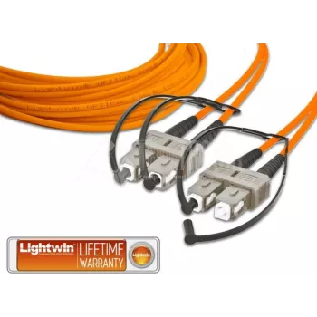 Lightwin - Patchkabel - SC Multimode (M) auf SC Multimode (M) - 10 m - Glasfaser - 50/125 Mikrometer - OM2 (LDP-50 SC-SC 10.0)