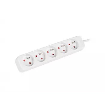 LANBERG PS0-05E-0150-W 1,5 m Weiß 5-fach 230V Lanter Verlängerungskabel aus Vollkupfer
