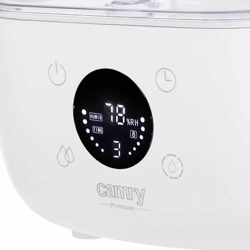 Camry | CR 7973w | Luftbefeuchter | 23 W | Wassertankkapazität 5 L | Geeignet für Räume bis 35 m² | Ultraschall | Befeuchtungsleistung 100-260 ml/h | Weiß