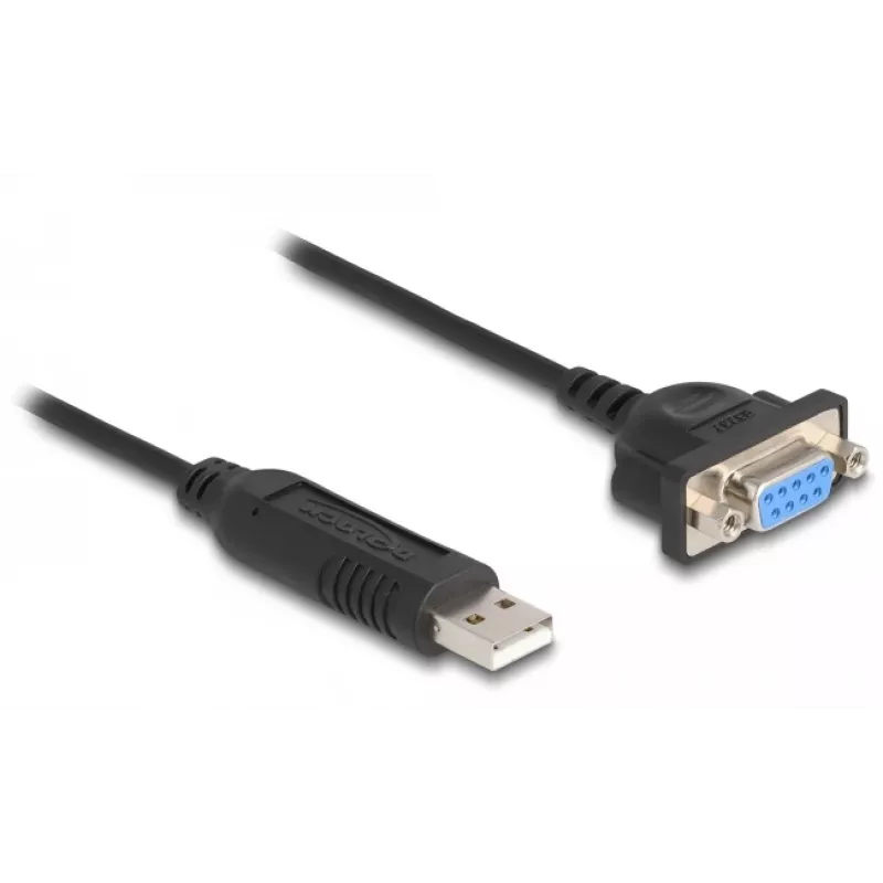 DeLOCK USB 2.0 auf Seriell RS-232 Adapter 50 cm FTDI Schwarz