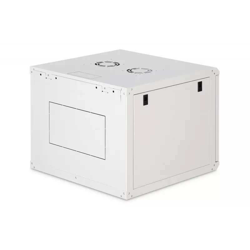 Wandmontierbarer 19-Zoll-Rackschrank DIGITUS Dynamic-N DN-37106 — 9U, 600x600 mm, IP20, Schlüsselschloss