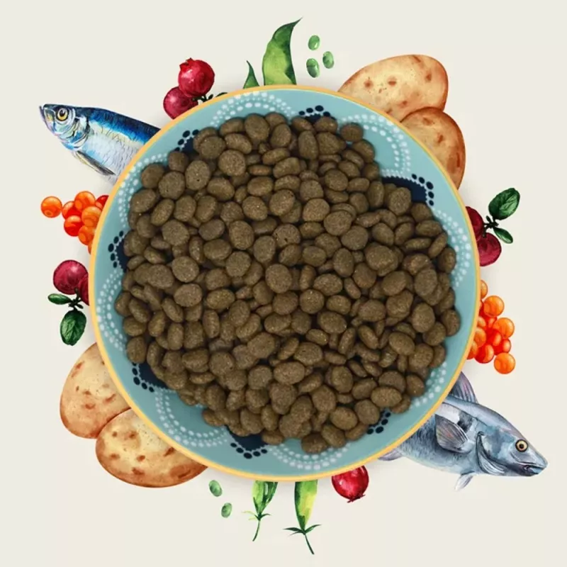 EDEN Weißer Fisch mit Heringskaviar - Trockenfutter für Katzen - 1,5 kg