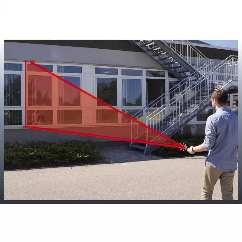 Laser-Entfernungsmesser TC-LD 50, Entfernungsmesser schwarz/rot, Entfernungen von 5 cm – 50 Meter