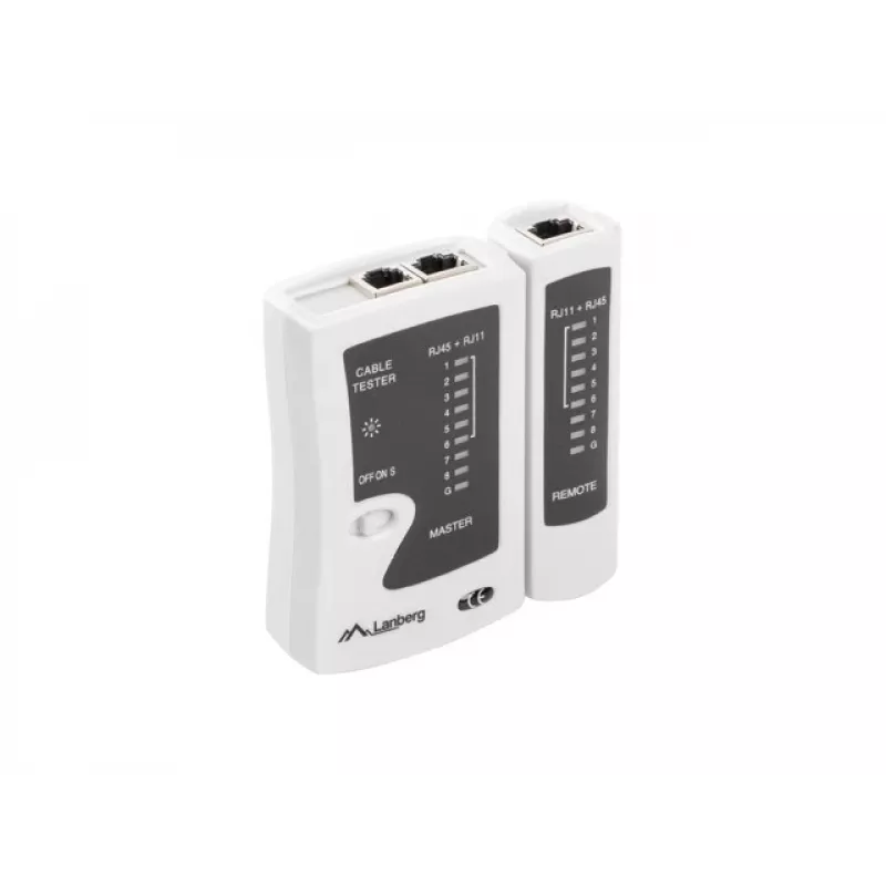 LANBERG Netzwerk-Werkzeugset Tester Abisolierer Crimpzange NT-0301 – RJ-12-Stecker-Unterstützung