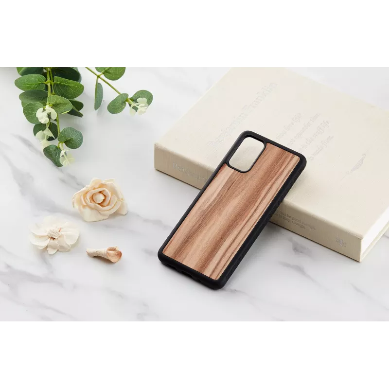 Handyhülle man and wood Galaxy S20+ cappuccinoschwarz – schützende Smartphone-Hülle