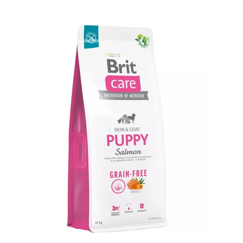 Trockenfutter für Hunde Brit Care Puppy Potato & Salmon 12 kg — getreidefrei, 30% Protein, für Welpen bis 12 Monate