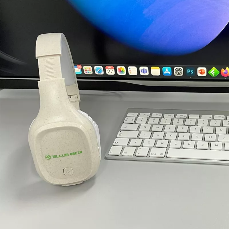 Headphones Tellur Grün Bluetooth Over-Ear Headphones Pulse Foldable Cream TLL511441