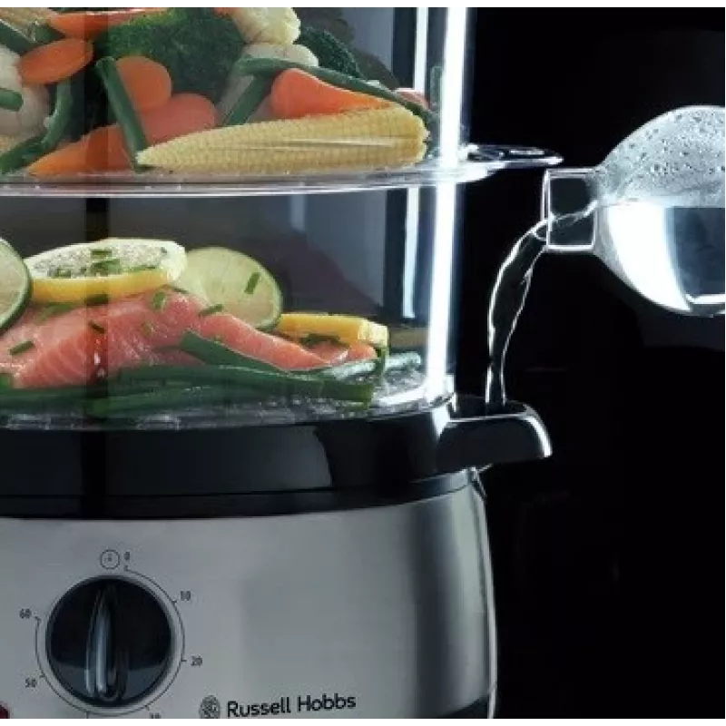 Dampfgarer Russell Hobbs 19270-56, 3 Körbe, 9 L gesamt, 800 W, Edelstahl
