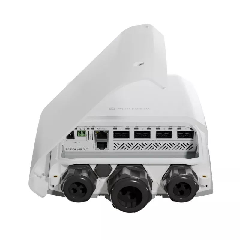 Mikrotik CRS504-4XQ-OUT Netzwerk-Switch Managed L3 Fast Ethernet (10/100) Power over Ethernet (PoE) 1U Weiß