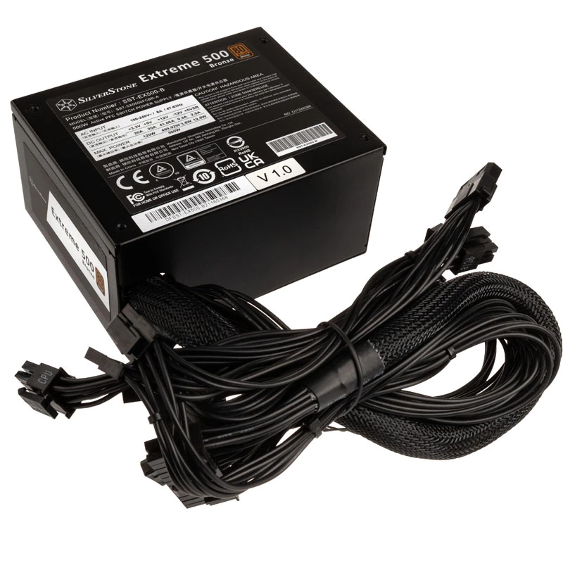 500 Watt SST-EX500-B Extreme SFX-Netzteil 80 PLUS Bronze - PC-/Server-Netzteil - SFX (SST-EX500-B)