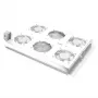ROLINE 19-Zoll-Dachlüftereinheit mit Thermostat, 4 Lüfter, Stahlgehäuse, grau