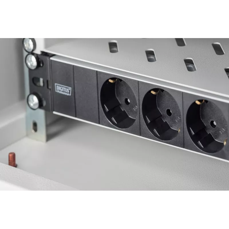 Aluminium-Steckdosenleiste Digitus DN-95411 3 Sicherheitssteckdosen 2 m