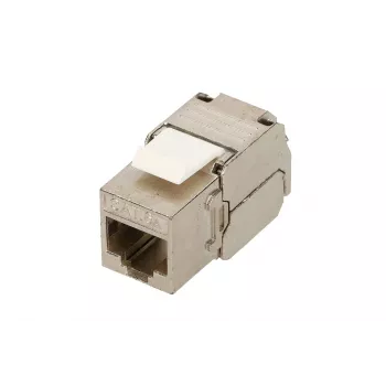 Extralink Keystone CAT6A STP RJ45 abgewinkelter Metall-Keystone-Einsatz, Einzelport