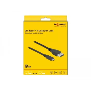 USB Typ-C auf DisplayPort Kabel DeLOCK 86040 8K 60 Hz 1,5 m