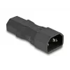 Netzadapter DeLOCK IEC 60320 C14 auf C13 Stecker und Buchse 10A gerade Schwarz