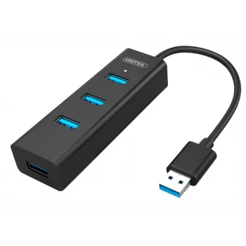 UNITEK Y-3089 Interface Hub USB 3.2 Gen 1 (3.1 Gen 1) Type-A 5000 Mbit/s Schwarz