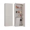 Badezimmerschrank Nel DD 1K Korb Farbe Kaschmir Lange Türen