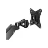 Manhattan Dual Desk Mount für TV & Monitore (Full Motion Gasdruckfeder) mit integriertem Dock, Für Bildschirme bis 27 Zoll, Anschlüsse (x7): Ethernet, HDMI (x2), USB-A (x3) und USB-C, Power Delivery (100 W) zum USB-C-Anschluss (separates USB-C-Netzteil/Kabel erforderlich), VESA: 75x75 und 100x100 mm