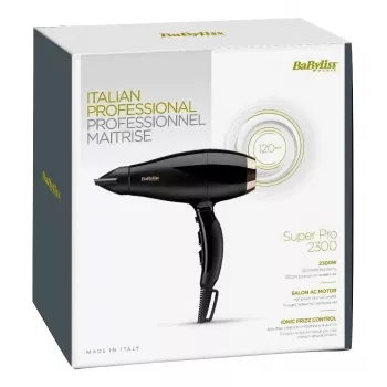 Haartrockner BABYLISS Super Pro 2300, 2300 W, AC-Motor, 2 Geschwindigkeiten, 3 Heizstufen, ionisch, Cool Shot, Keramik, 120 m³/h