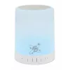 Manhattan Sound Science Bluetooth-Lautsprecher, 5 Stunden Wiedergabezeit, Reichweite 10 m, microSD-Kartenleser (32 GB), Aux 3,5-mm-Anschluss, Ausgang 3 W, USB-A-Ladekabel inklusive, 1200-mAh-Akku, Bluetooth v5, integrierter Aufhänger, Weiß, 3 Jahre Garantie