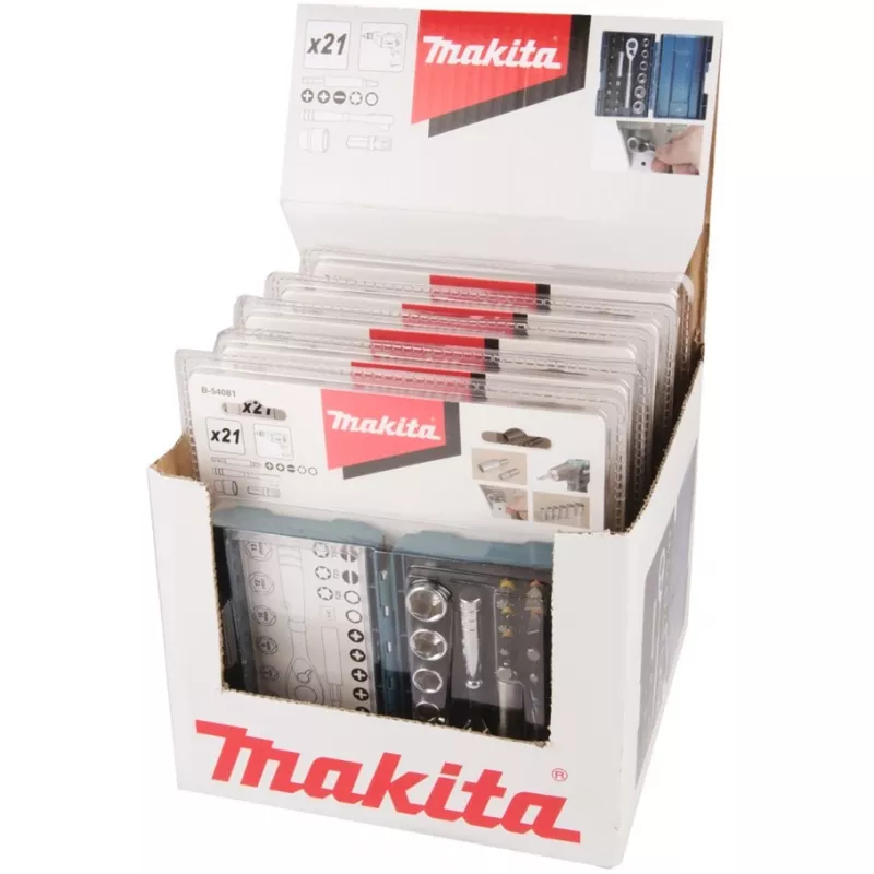Makita Schraubendreher-Bit- und Ratschensatz, 21-teilig (B-54081)