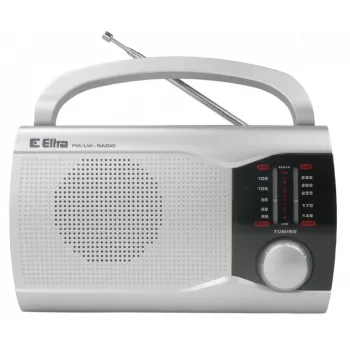 Tragbares Eltra EWA Silber Radio — AM/FM-Empfänger, batteriebetrieben
