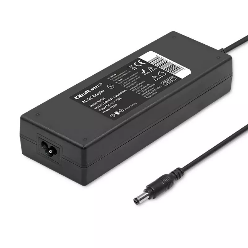 Qoltec 120W Desktop-Netzteil | 12V | 10A | 5,5*2,5 | + Netzkabel