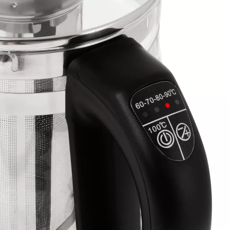 Adler Wasserkocher | AD 1299 | Elektrisch | 2200 W | 1,5 L | Glas | 360°-Drehsockel | Schwarz