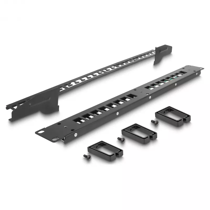 DeLOCK 19 Zoll Keystone Patch Panel 16 Port 1U schwarz