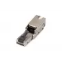 Digitus CAT 6A Field Termination Plug biegsam STP mit Staubschutzkappe RJ-45 Buchse Silber