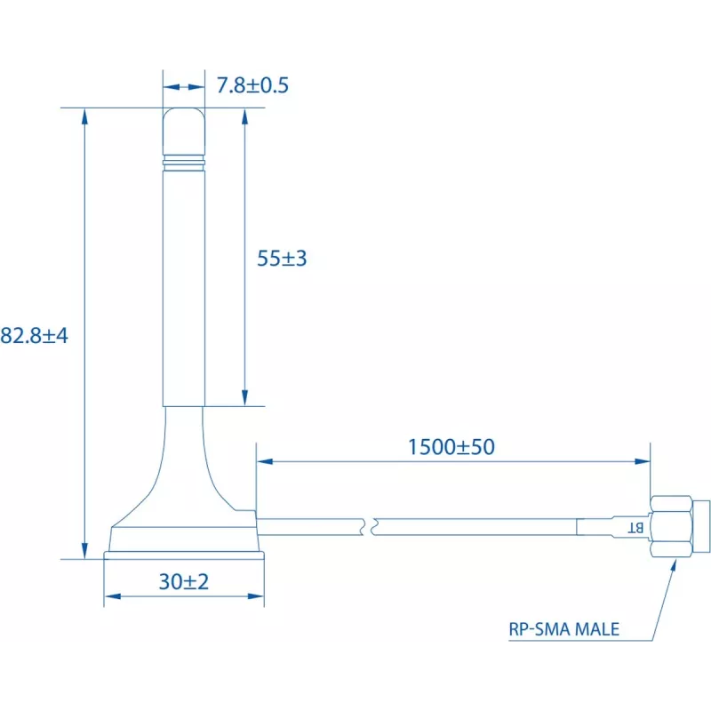 Antenne Teltonika PR1KRT25 2.5 dBi RP-SMA 2.4-2.5 GHz