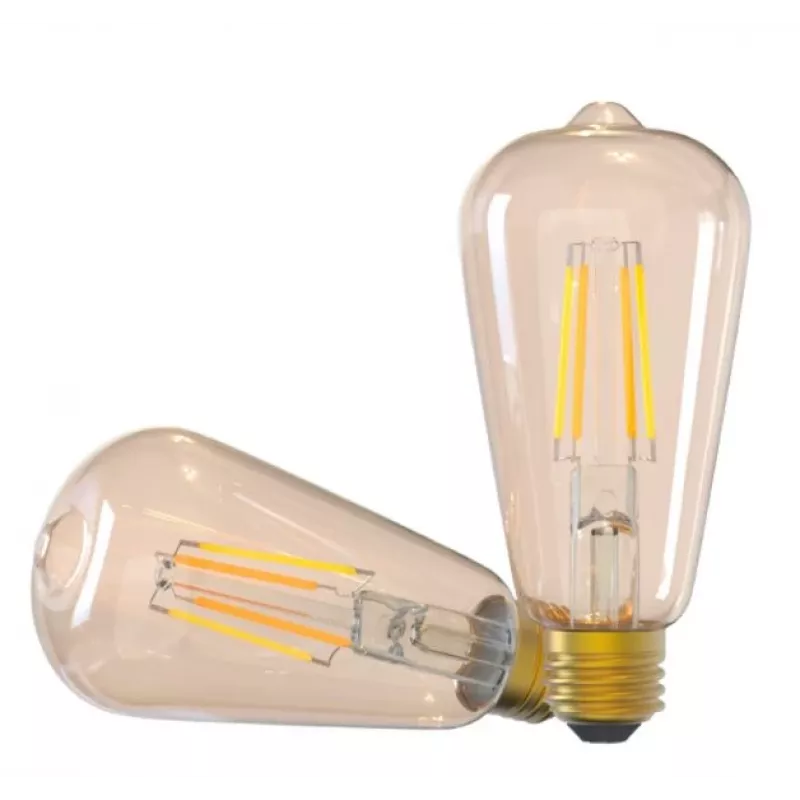 Smarte Glühbirne Tellur WiFi Filament E27 amber warmweiß dimmbar 6W 806lm