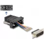Montageset D-Sub 15-polig Stecker auf RJ12 Buchse, DELOCK, schwarz