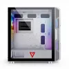 PC-Gehäuse MODECOM AMIRANI ARGB Midi Tower Weiß — ATX/ITX, 35 cm GPU, 16,5 cm CPU-Kühler, 2x200 mm Lüfter