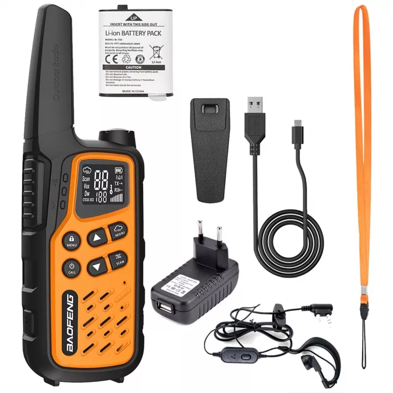 Walkie-Talkie Baofeng BF-T25E Orange, 2 Stück