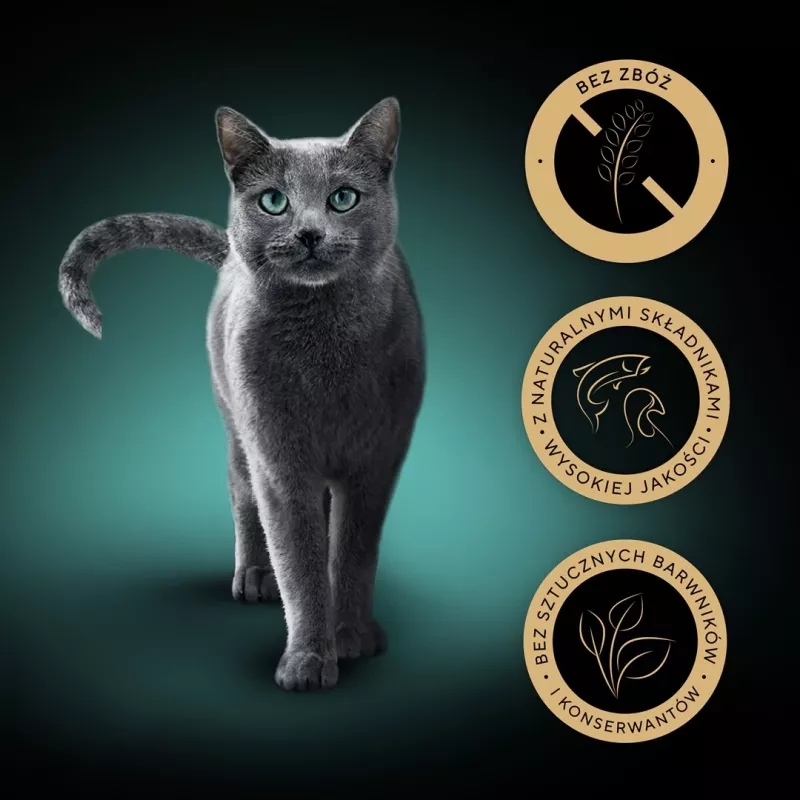 Nassfutter für Katzen Sheba Nature's Collection Mix 40×85 g Beutelpackung — ausgewachsene, Hauptgeschmack Truthahn, Feuchtigkeit 83%, Protein 7,8%