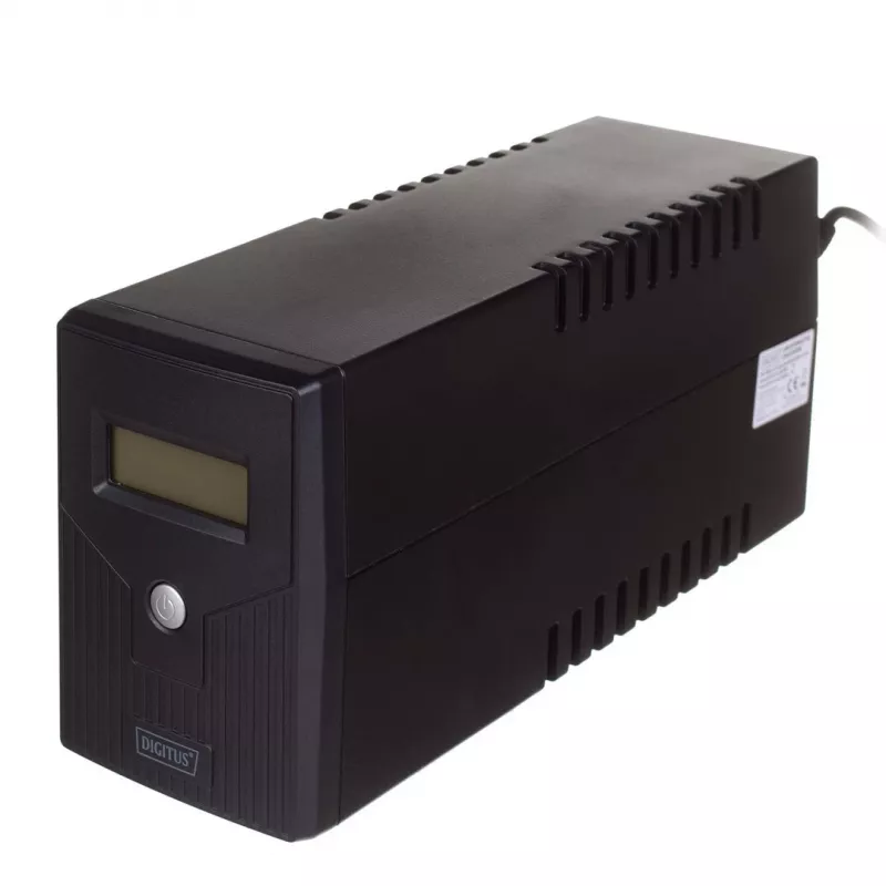 DIGITUS Line-Interactive USV, 800VA/480W 12V/9Ah X1 Akku, 2x CEE 7/7 Steckdose, RJ-11, LCD (DN-170064-LCD)