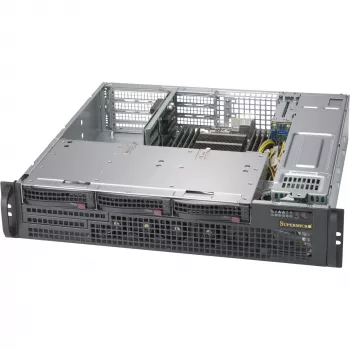 Super Micro Supermicro SC825M BTQC-R802WB - Rack - rack-mountable - 2U - verbessertes, erweitertes ATX - SATA/SAS - Hot-Swap 800 Watt - Schwarz (CSE-825MBTQC-R802WB)