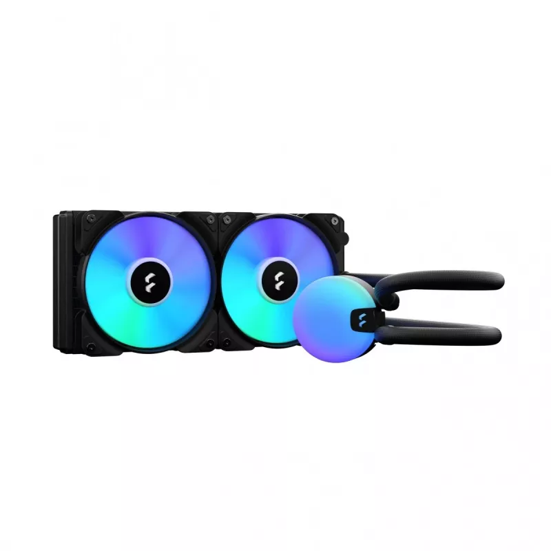 All-in-One-Flüssigkeitskühler Fractal Design Lumen S24 v2 RGB — 240-mm-Radiator, 120-mm-RGB-Lüfter, Schwarz