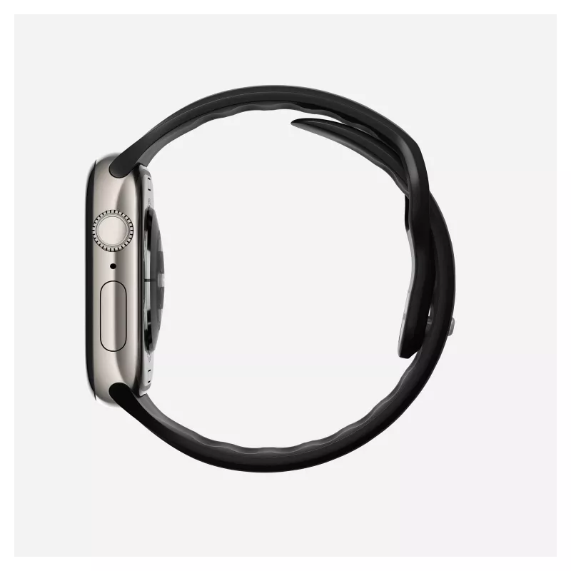 Uhrenarmband Nomad Tempo Band Schwarz Gummi, 18 mm Breite, passend für Handgelenke 135–175 mm