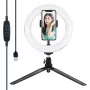 Stativhalterung Puluz mit 20 cm LED-Ring Vlogging PKT3073B