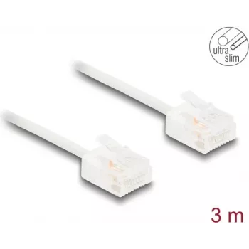 Netzwerkkabel DeLOCK RJ45 Cat.6 UTP Ultra schlank 3m Weiß