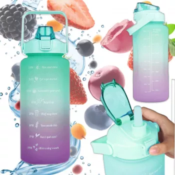 Extralink Motivationsflasche, 2000 ml, Grün-Lila, BUT-190