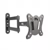 Maclean MC-417 Vollbeweglicher TV-Monitor-Wandhalter 13-32 30kg max. VESA 100x100 Schwarz pulverbeschichtet Universalhalterung verstellbarer Wandabstand schwenkbar neigbar