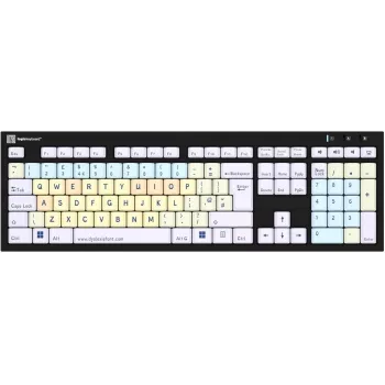 LogicKeyboard Dyslexie Tastatur Nero UK für PC LKB-DYSLEX-BJPU-UK — UK-Layout, legastheniefreundliches Tastendesign